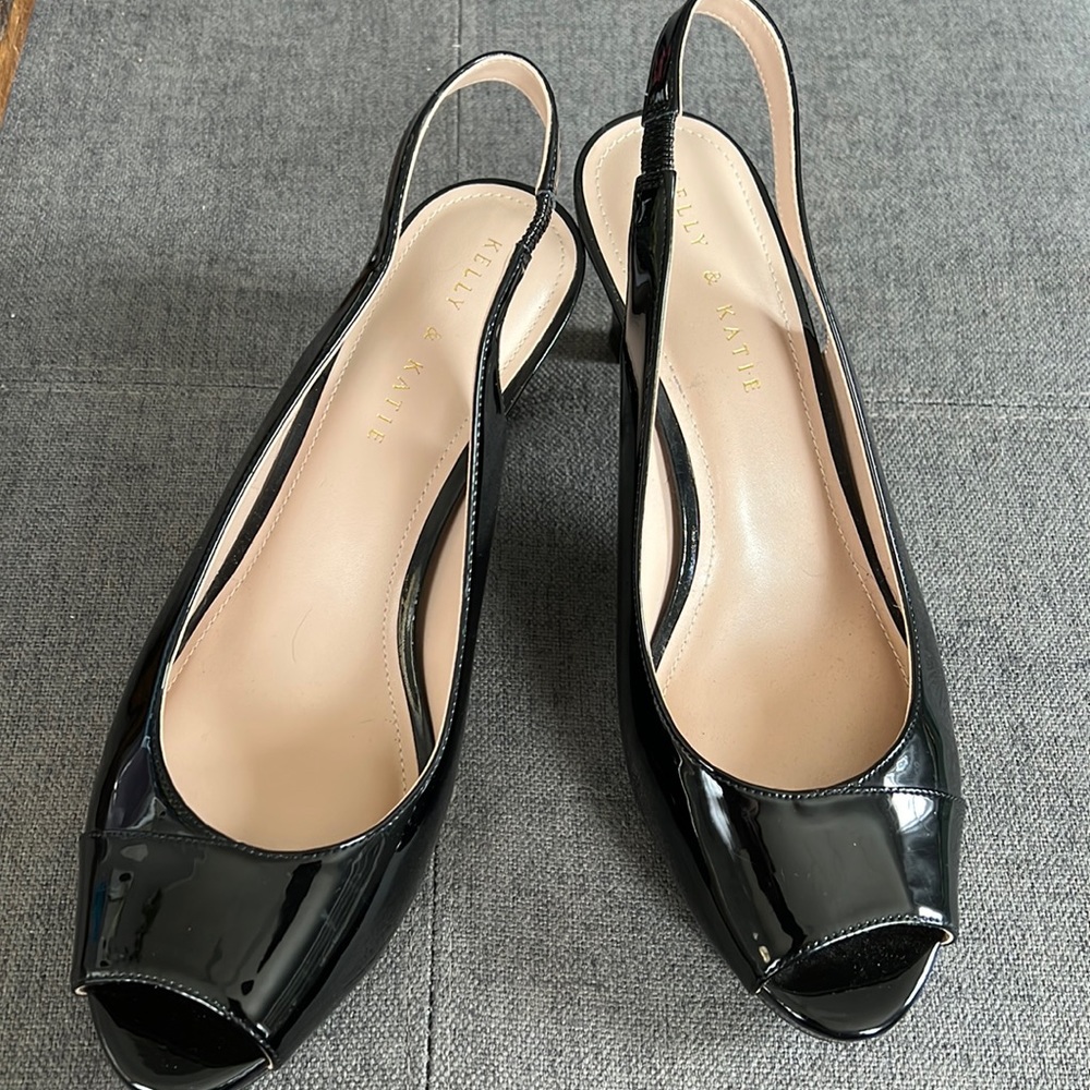 Kelly & Katie Black peep toe heels. Never worn.